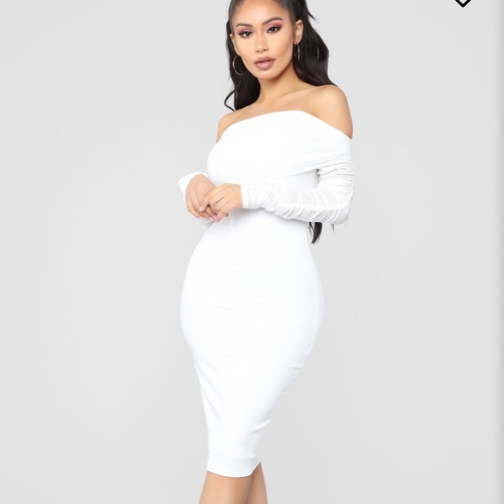Take Me On A Dinner Date Dress - Off White